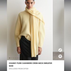 COS chunky cashmere in color butter yellow